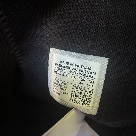 ⭐Converse Chuck Taylor XXHi Leather Straps 7 Men's Sneakers Boots Black A16600C⭐ - Picture 9 of 9